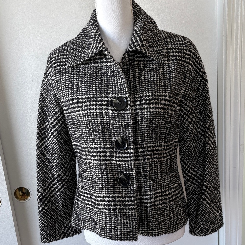 Talbots Collection Petites Alpaca Wool Tweed Blazer 8P